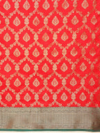 Hiral Fashion Red Banarasi Silk Woven Design Saree