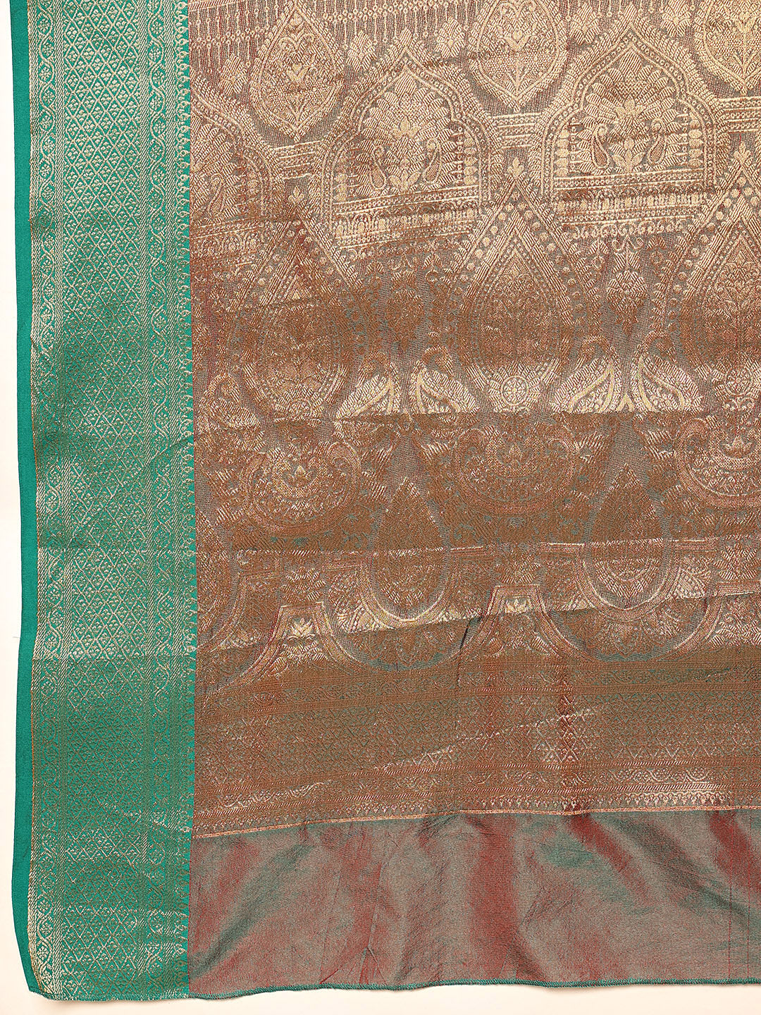 Hiral Fashion Red Banarasi Silk Woven Design Saree