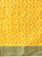 Hiral Fashion Yellow Banarasi Silk Woven Design Saree