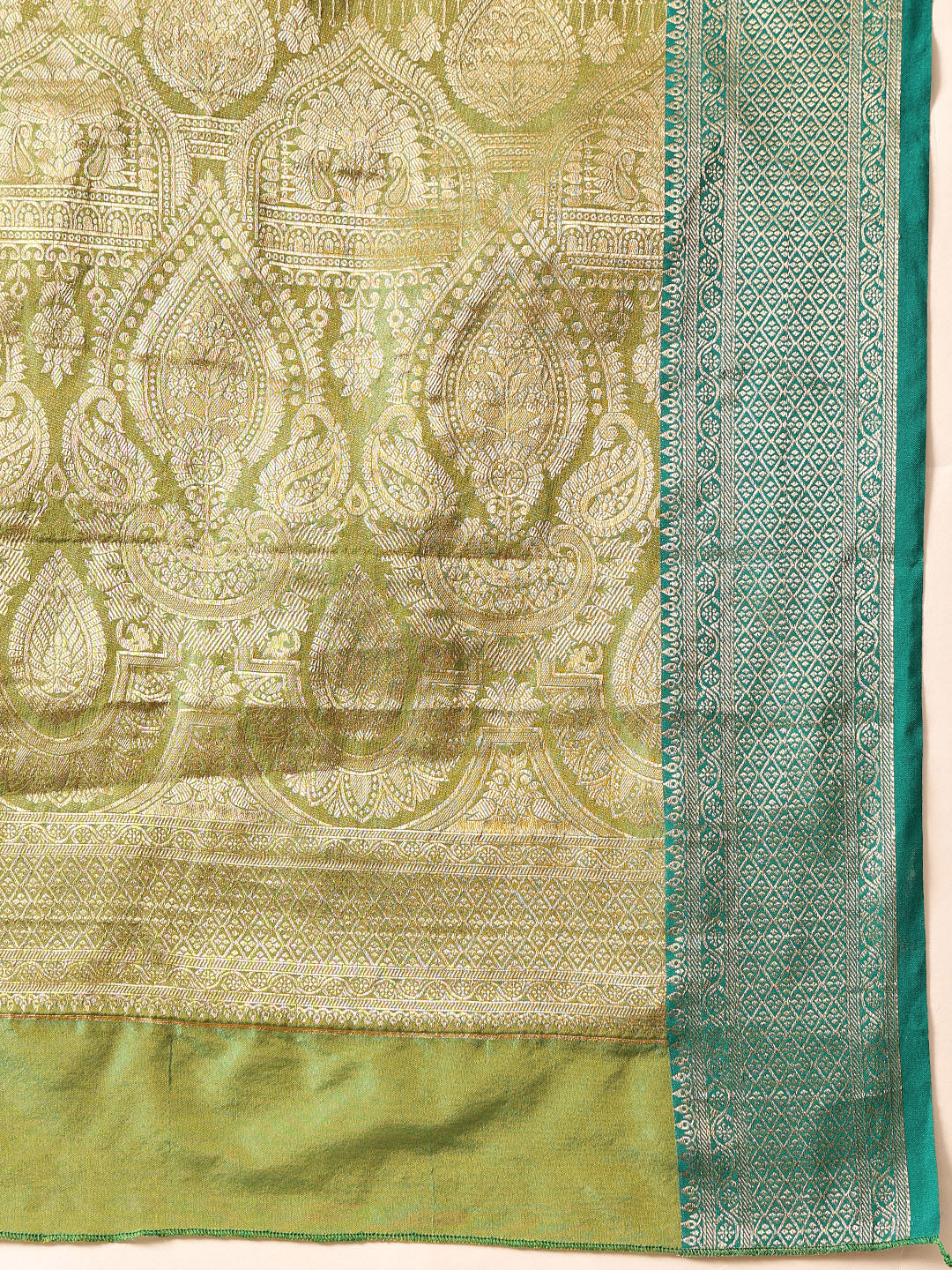 Hiral Fashion Yellow Banarasi Silk Woven Design Saree