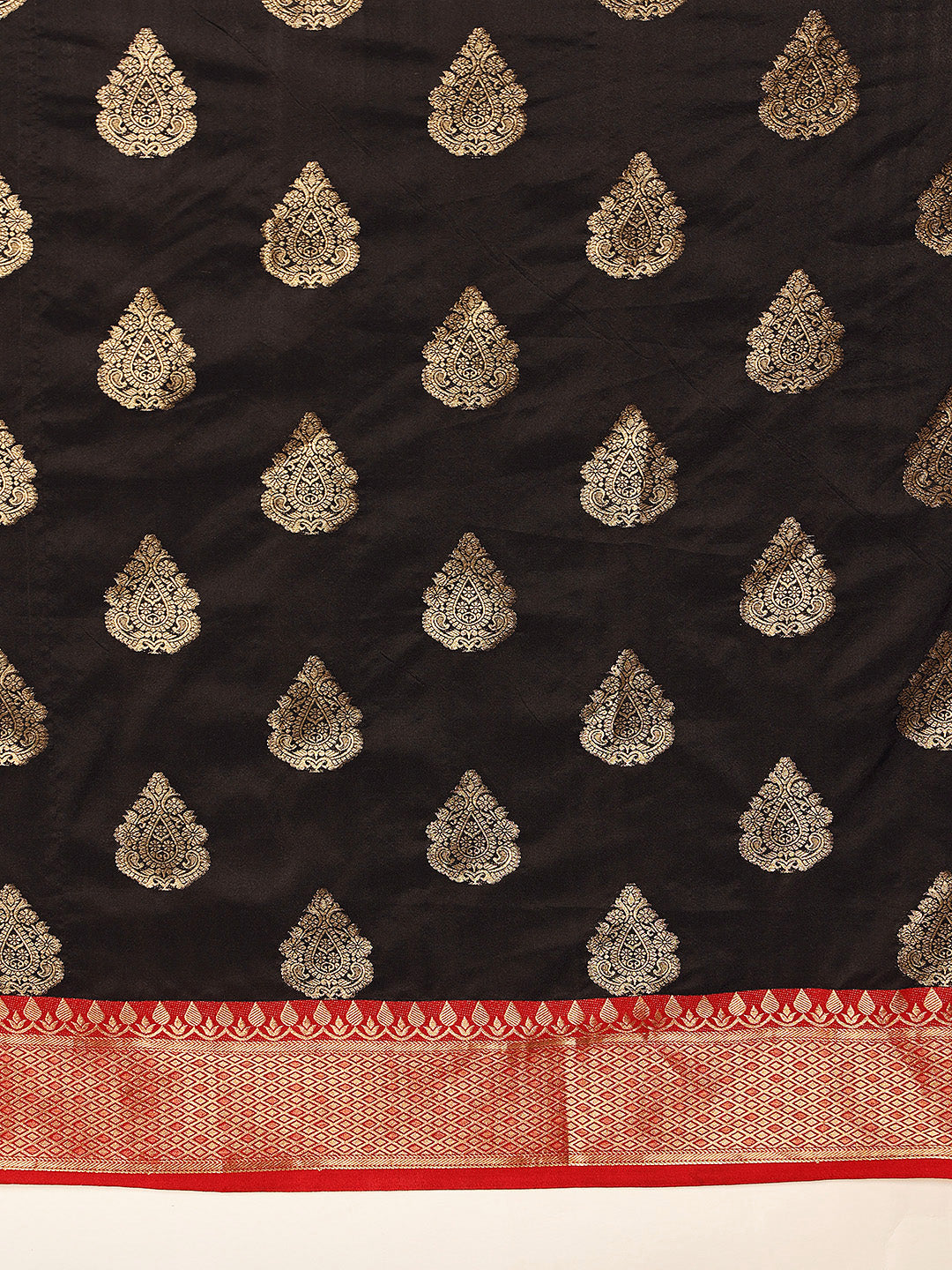 Hiral Fashion Black Banarasi Silk Woven Design Saree