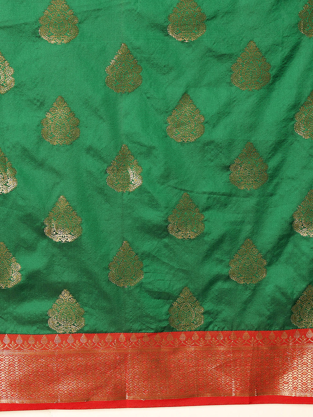 Hiral Fashion Green Banarasi Silk Woven Design Saree