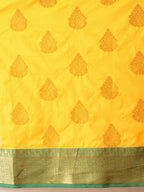 Hiral Fashion Yellow Banarasi Silk Woven Design Saree