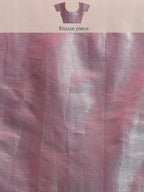 Turquoise Tissue Silk Woven Zari Design Floral Saree with Unstitched Blouse - Hiral Fashion