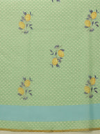 Hiral Fashion Green Chanderi Cotton Blend Animal Print Digital Printed Saree