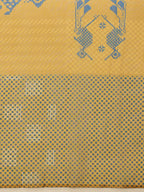 Hiral Fashion Yellow Chanderi Cotton Blend Abstract Digital Printed Saree