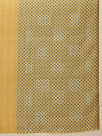 Hiral Fashion Yellow Chanderi Cotton Blend Abstract Digital Printed Saree