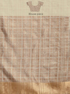Brown Silk Blend Digital Print Floral Saree with Unstitched Blouse - Hiral Fashion