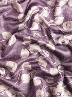Lavender Silk Blend Digital Print Floral Saree with Unstitched Blouse - Hiral Fashion