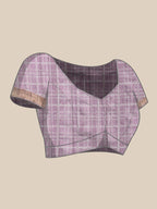Lavender Silk Blend Digital Print Floral Saree with Unstitched Blouse - Hiral Fashion