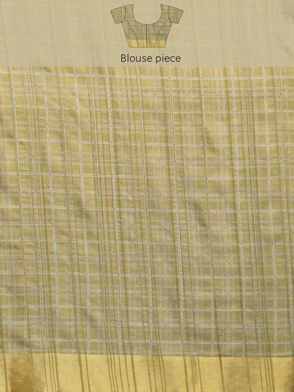 Olive Silk Blend Digital Print Floral Saree with Unstitched Blouse - Hiral Fashion