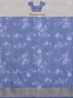 Lavender Tusser Silk Digital Print Floral Saree with Unstitched Blouse - Hiral Fashion