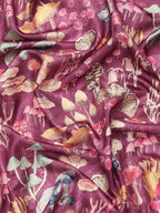 Purple Kanchipuram Silk Digital Print Floral Saree with Unstitched Blouse - Hiral Fashion