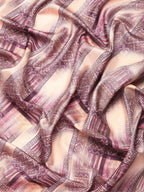 Beige Kanchipuram Silk Digital Print Geomatric Saree with Unstitched Blouse - Hiral Fashion
