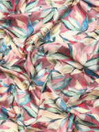 Multicolor Kanchipuram Silk Digital Print Floral Saree with Unstitched Blouse - Hiral Fashion