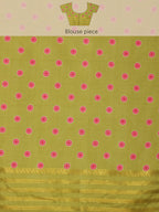 Multicolor Silk Blend Digital Print Bandhani Saree with Unstitched Blouse - Hiral Fashion