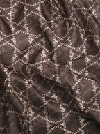 Brown Kanjeevaram Silk Digital Print Geomatric Saree with Unstitched Blouse - Hiral Fashion