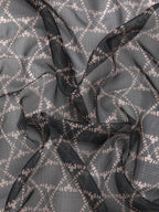 Gray Kanjeevaram Silk Digital Print Geomatric Saree with Unstitched Blouse - Hiral Fashion