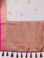 Lavender Munga Silk Digital Print Floral Saree with Unstitched Blouse - Hiral Fashion