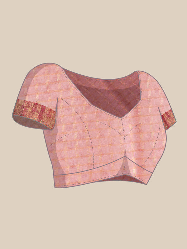 Pink Munga Silk Digital Print Floral Saree with Unstitched Blouse - Hiral Fashion