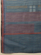 Hiral Fashion Blue Banarasi Cotton Silk Abstract Digital Printed Saree