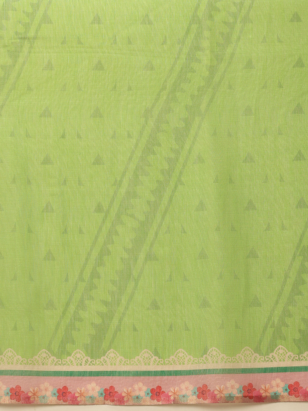 Hiral Fashion Green Banarasi Cotton Silk Abstract Digital Printed Saree