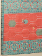Hiral Fashion Red Banarasi Cotton Silk Fruits Digital Printed Saree