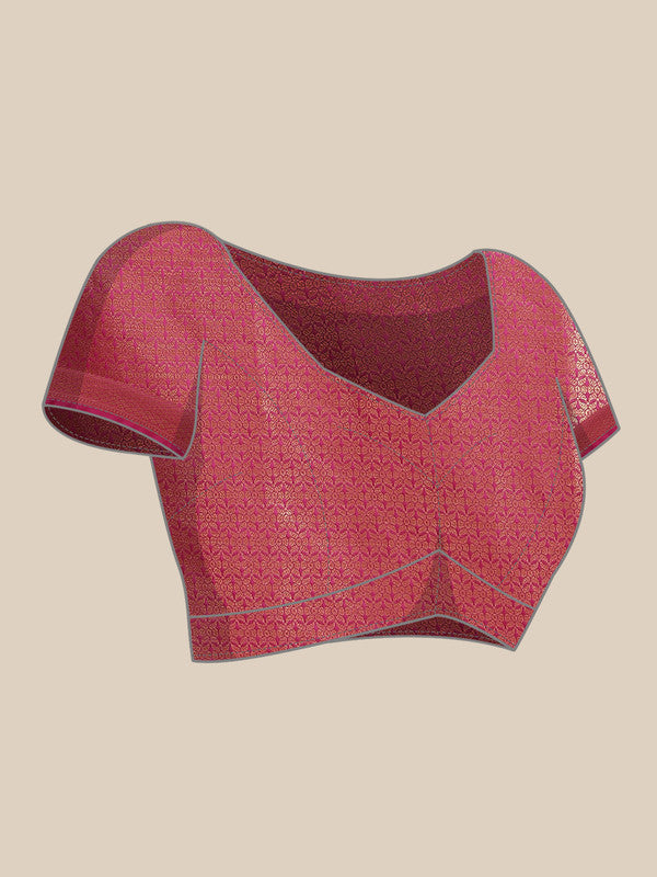 Turquoise Art Silk Printed Polka Dots Saree with Unstitched Blouse - Hiral Fashion