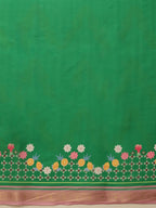 Hiral Fashion Green Banarasi Art Silk Abstract Digital Printed Saree