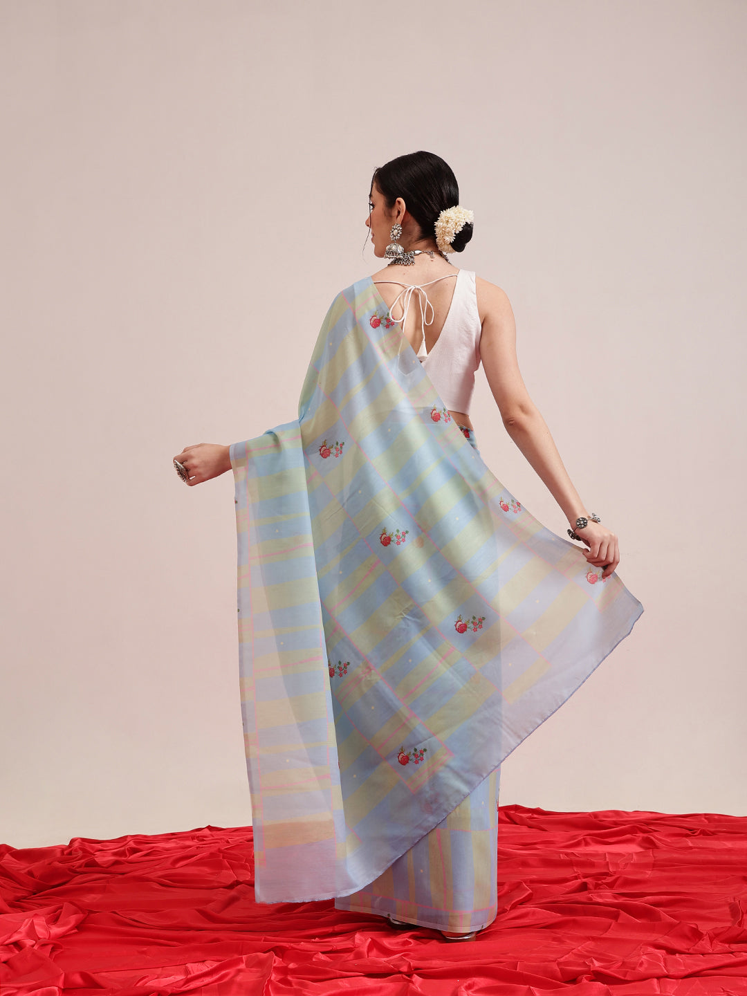 Hiral Fashion Blue Bollywood Mul Cotton Abstract Digital Printed Saree