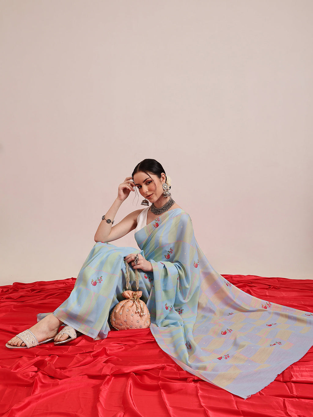 Hiral Fashion Blue Bollywood Mul Cotton Abstract Digital Printed Saree