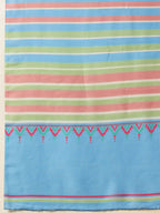 Hiral Fashion Blue Bollywood Mul Cotton Lahariya Digital Printed Saree