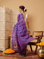 Hiral Fashion Navy Blue Bollywood Mul Cotton Abstract Digital Printed Saree