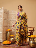 Hiral Fashion Yellow Bollywood Mul Cotton Floral Digital Printed Saree
