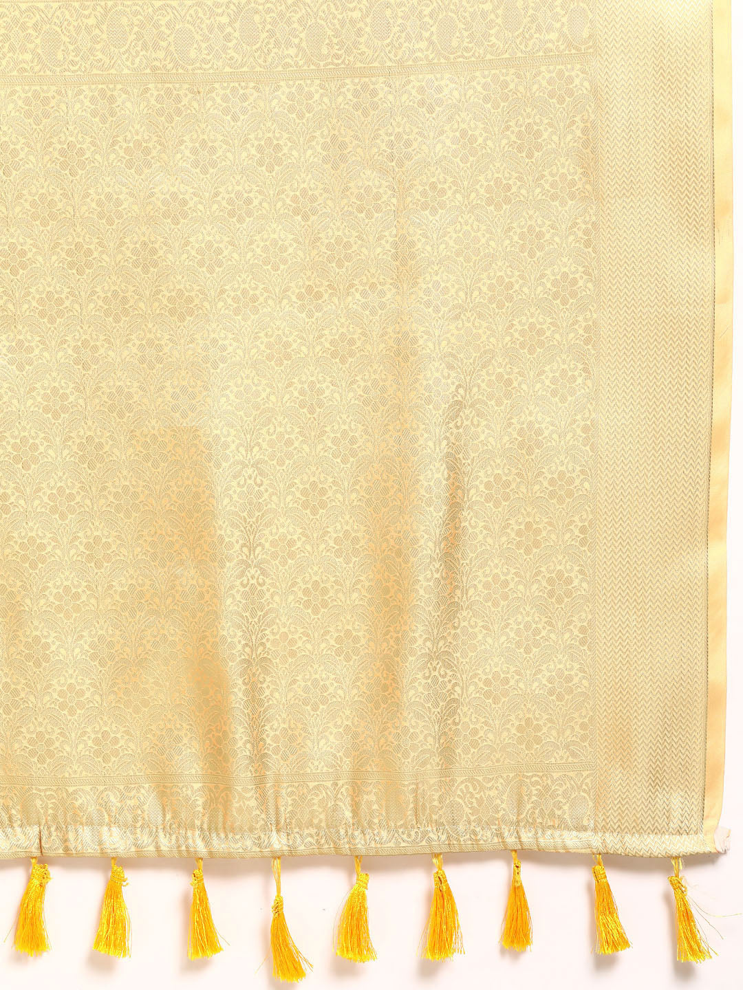 Multicolor Art Silk Woven Zari Design Floral Saree with Unstitched Blouse - Hiral Fashion