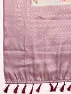 Multicolor Art Silk Woven Zari Design Floral Saree with Unstitched Blouse - Hiral Fashion