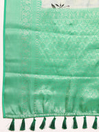 Multicolor Art Silk Woven Zari Design Floral Saree with Unstitched Blouse - Hiral Fashion