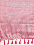 Multicolor Art Silk Woven Zari Design Floral Saree with Unstitched Blouse - Hiral Fashion