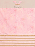 Pink Art Silk Printed Floral Saree with Unstitched Blouse - Hiral Fashion