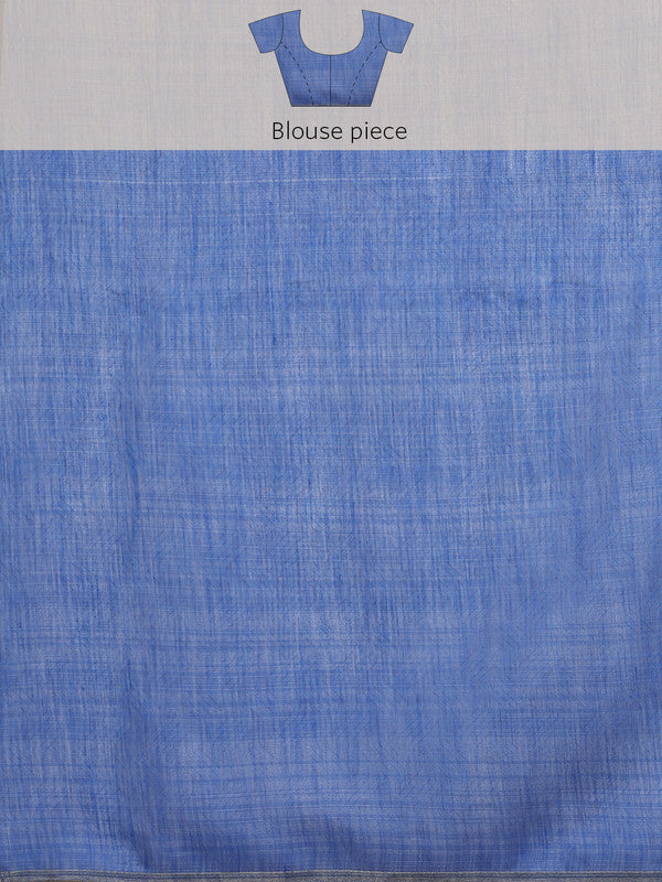 Gray Silk Cotton Digital Print Striped Saree with Unstitched Blouse - Hiral Fashion