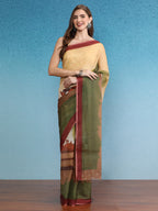 Multicolor Silk Cotton Digital Print Floral Saree with Unstitched Blouse - Hiral Fashion