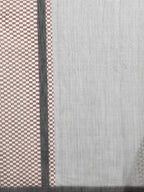 Brown Silk Cotton Digital Print Striped Saree with Unstitched Blouse - Hiral Fashion