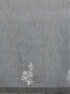 Gray Silk Cotton Digital Print Floral Saree with Unstitched Blouse - Hiral Fashion