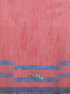 Red Silk Cotton Digital Print Solid Saree with Unstitched Blouse - Hiral Fashion