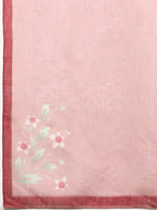 Red Silk Cotton Digital Print Solid Saree with Unstitched Blouse - Hiral Fashion