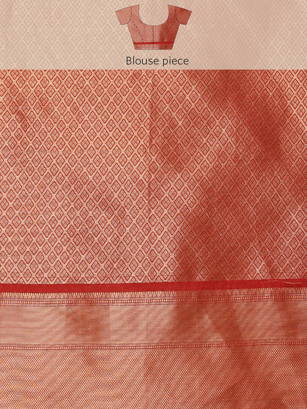 Multicolor Kanjeevaram Silk Digital Print Kalamkari Saree with Unstitched Blouse - Hiral Fashion