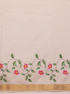 Hiral Fashion White Onam Art Silk Floral Digital Print Saree