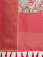 Blue Art Silk Digital Print Floral Saree with Unstitched Blouse - Hiral Fashion
