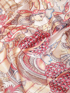 Blue Art Silk Digital Print Floral Saree with Unstitched Blouse - Hiral Fashion