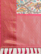 Multicolor Art Silk Digital Print Floral Saree with Unstitched Blouse - Hiral Fashion